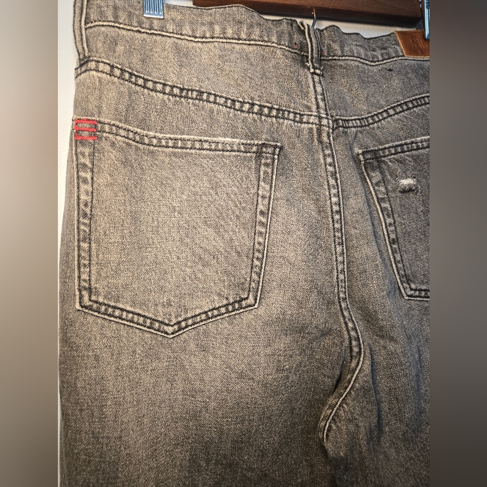 BDG Black Wash Distressed High-Rise Slim Straight Denim Womens Size 31 - Picture 7 of 16